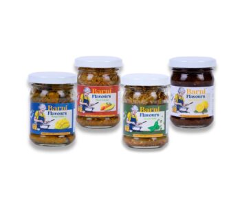 Barni Flavours Mango, Lemon, Mix Veg & Green chilli Pickle Combo ( Pack of 4 ) 100gm