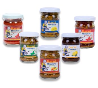 Barni Flavours Mango, Lemon, Mix Veg & Green chilli Pickle Combo ( Pack of 4 ) 100gm