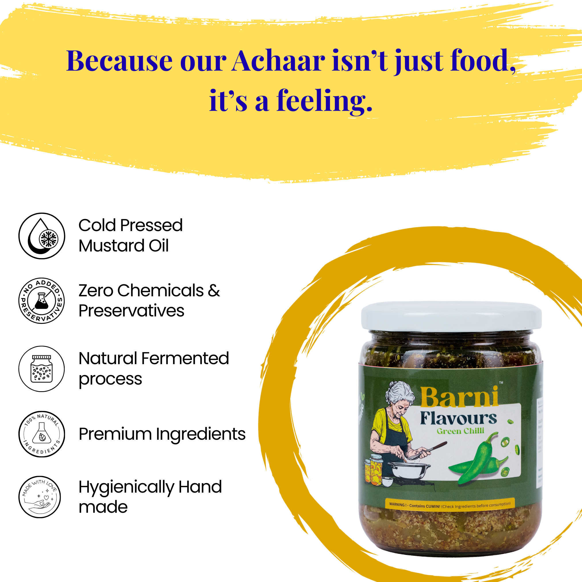 Green chilli pickle 450g - Image 2